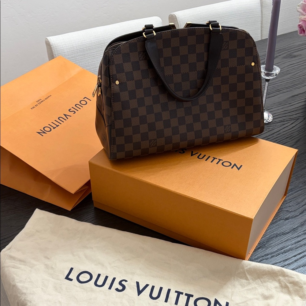 Louis Vuitton Dark Brown Checkered Satchel - Picture 4 of 4